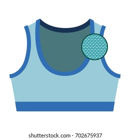 colorful silhouette shirt top for women and circle of macro textile pattern vector illustration