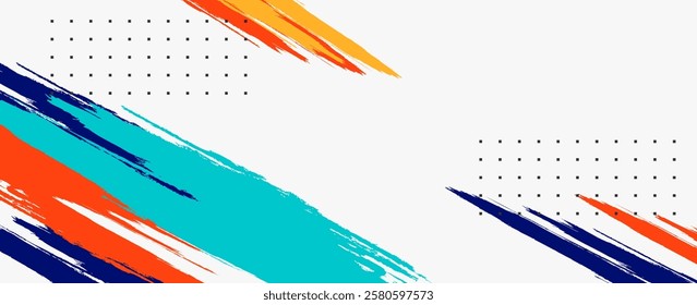 Colorful silhouette style design, grunge. Design concept to celebrate national sports day of badminton and basketball. Sports