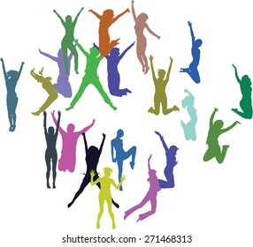 Colorful silhouettes