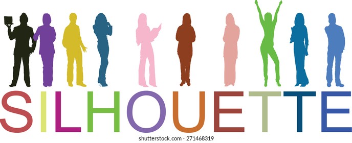 Colorful silhouettes