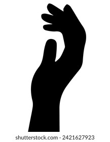 Colorful silhouettes of people's hands