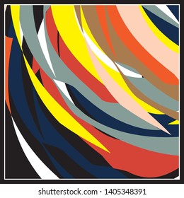 colorful silk scarf pattern design