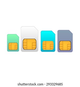 Colorful simcard illustration