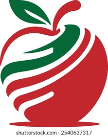 Colorful simple Apple fruit vector