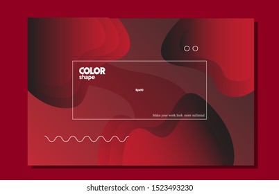 Colorful simple background. Fluid shape composition eps10 -Vector