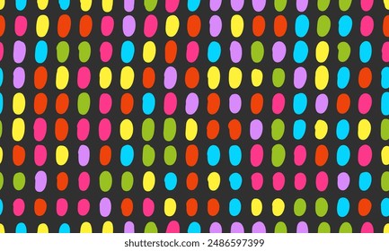 Colorful simple background with small black lines. Vector seamless pattern with hand drawn abstract texture
