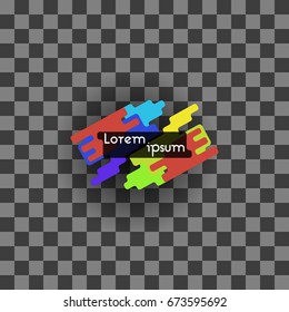 Colorful simple blot logotype with place for a text. Modern design vector illustration isolated on transparent background. High quality trendy 