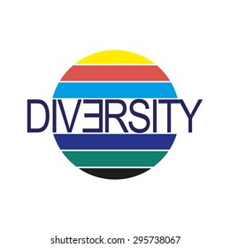 colorful simple diversity sign