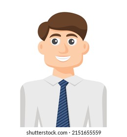 Colorful simple flat vector of 0ffice worker, icon or symbol, people concept vector illustration.