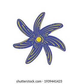 Colorful simple flower. Vector illustration