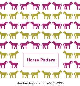 colorful and simple horse pattern 
