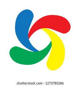 Colorful simple logo vector