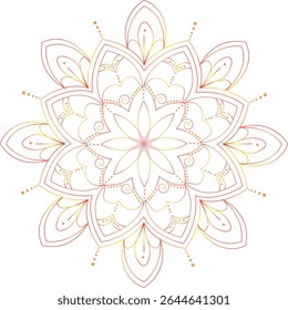 Colorful simple mandala art decoration