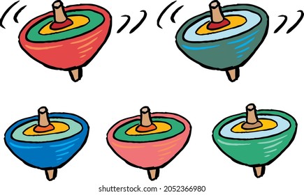 Colorful and simple piece illustration set