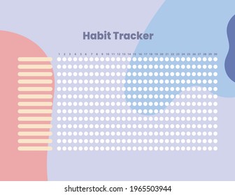 Rastreador de hábitos colorido y sencillo de imprimir, para uso semanal