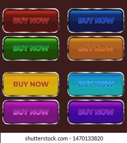 colorful simple retro style buttons set for game, mobile, flash, web, slot ui