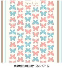 colorful simple romantic Butterfly print Set