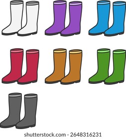 Colorful Simple Rubber Rain Boots Collection