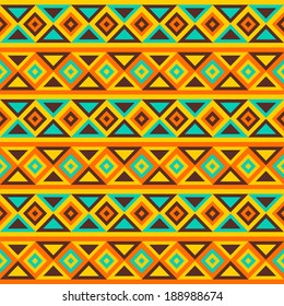 Colorful simple seamless vector pattern. Tribal ethnic geometric striped pattern. Traditional ornament.