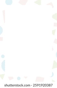 Colorful and simple shapes and stripes background illustration