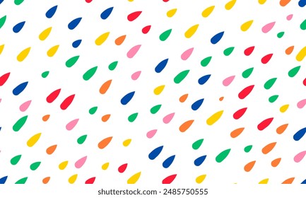 Colorful simple small dash seamless pattern. Vector wallpaper with hand drawn sprinkles