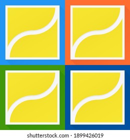 Colorful simple tennis icons with types of surfaces. Vector sport illustration.