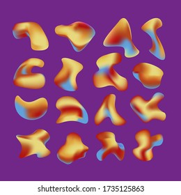 colorful simple thermal fluid texture shape wallpaper background, abstract fluid gradient sticker