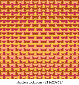 colorful simple vector flat art yellow and magenta color seamless pattern of minimalistic geometric scaly square pattern in japanese style