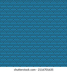 colorful simple vector flat art turquoise and black seamless pattern of minimalistic geometric scaly square pattern in japanese style