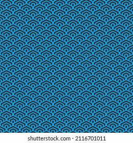 colorful simple vector pixel art turquoise and black seamless pattern of minimalistic geometric scaly hexagon pattern in japanese style