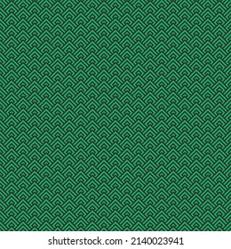 colorful simple vector pixel art green and black seamless pattern of minimalistic geometric scaly rhombus pattern in japanese style