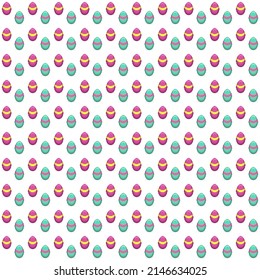colorful simple vector pixel art beige seamless pattern of cartoon colored easter eggs