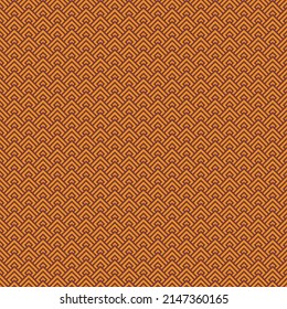 farbenfrohe, einfache Vektorgrafik-Karottenorange und Katawba-nahtloses Muster minimalistischer geometrischer, skalierbarer Rhombus-Muster im japanischen Stil