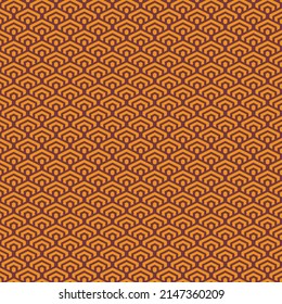 colorful simple vector pixel art carrot orange and catawba seamless pattern of minimalistic geometric scaly hexagon pattern in japanese style