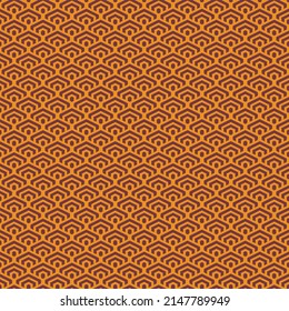 colorful simple vector pixel art carrot orange and catawba seamless pattern of minimalistic geometric scaly hexagon pattern in japanese style