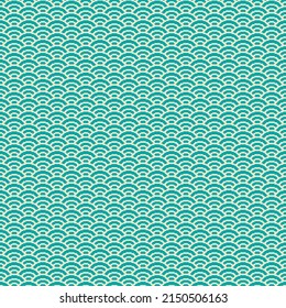 colorido arte simple vectorial píxel sin fisuras patrón de colores minimalista verde persa y champán patrón de ondas de agua japonesas escalofriantes