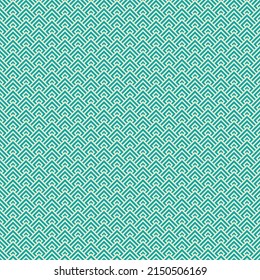 colorful simple vector pixel art seamless pattern of minimalistic persian green and champagne colors geometric scaly rhombus pattern in japanese style