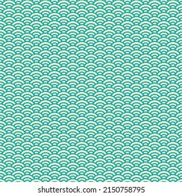 colorido arte simple vectorial píxel sin fisuras patrón de colores minimalista verde persa y champán patrón de ondas de agua japonesas escalofriantes