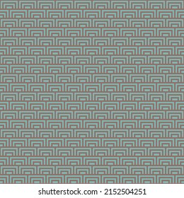 farbenfrohe, einfache Vektorgrafik-Art nahtloses Muster minimalistischer dunkler Kastanie und zinnblauer Farben, geometrische abstrakte Ziegelwand mit quadratischem Muster im japanischen Stil