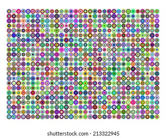 Colorful simplistic mosaic and minimalist abstract vector wallpaper. Round pattern background. 