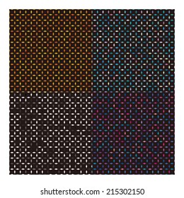 Colorful simplistic mosaic and minimalist abstract vector wallpaper. Square and round pattern background. You can use to show the feeling of clothes.