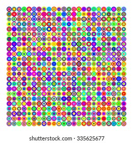 Colorful simplistic mosaic and minimalist abstract vector wallpaper. Round pattern background. 