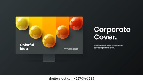 Farbige Website-Bildschirm Vektordesign-Illustration. Creative Monitor-Mock-up Landing Page Layout.