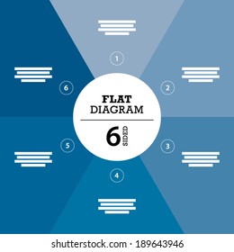 Colorful six sided full background stripe puzzle presentation diagram infographic template with explanatory text field