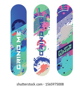 colorful skateboard deck vector design