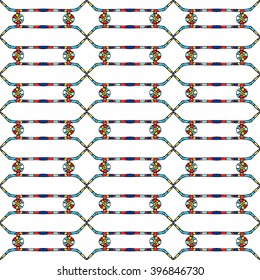 Colorful skateboarding seamless pattern, hand drawn vector illustration