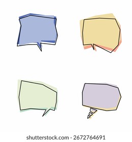 Vector de discurso cómico de dibujo colorido