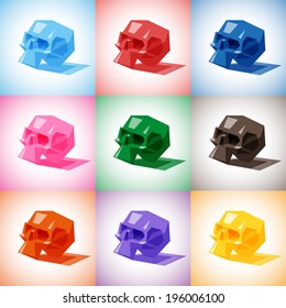 colorful skull