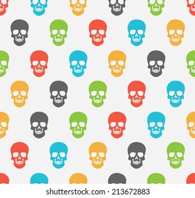 colorful skull pattern 