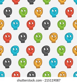 colorful skull pattern